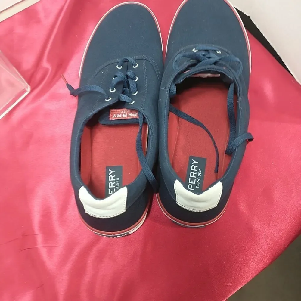 Sperry Striper Ii Men's SZ 16 Navy Sneakers . Condition is Pre-owned